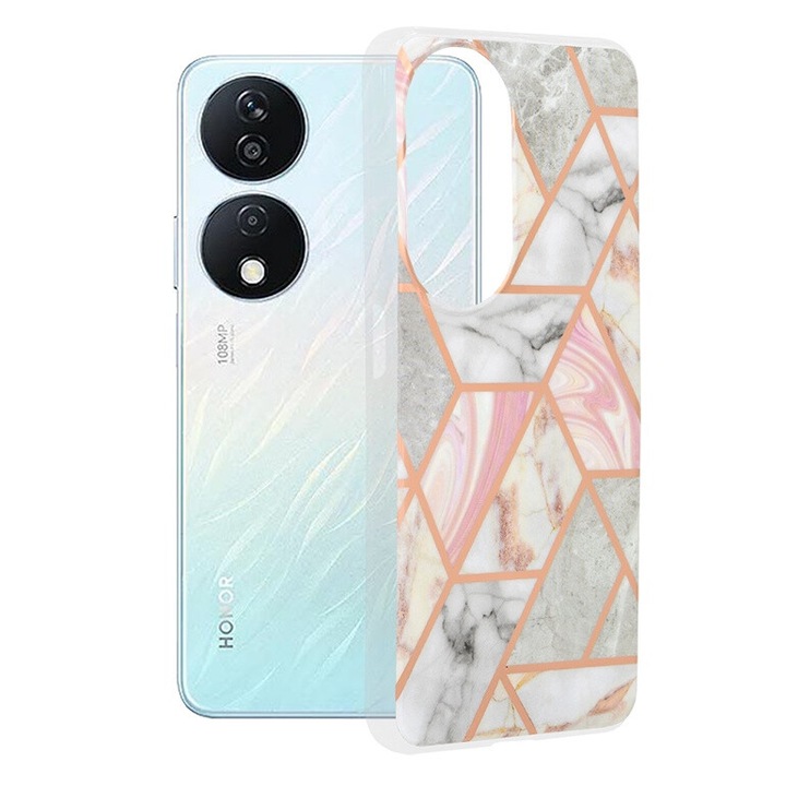 Husa pentru Honor 90 SMART, Smartphosis Marble, Pink Hex