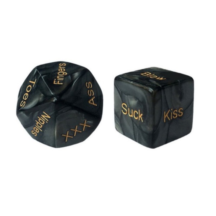 Set 2 zaruri adulte, EJANBO, acrilic, negru