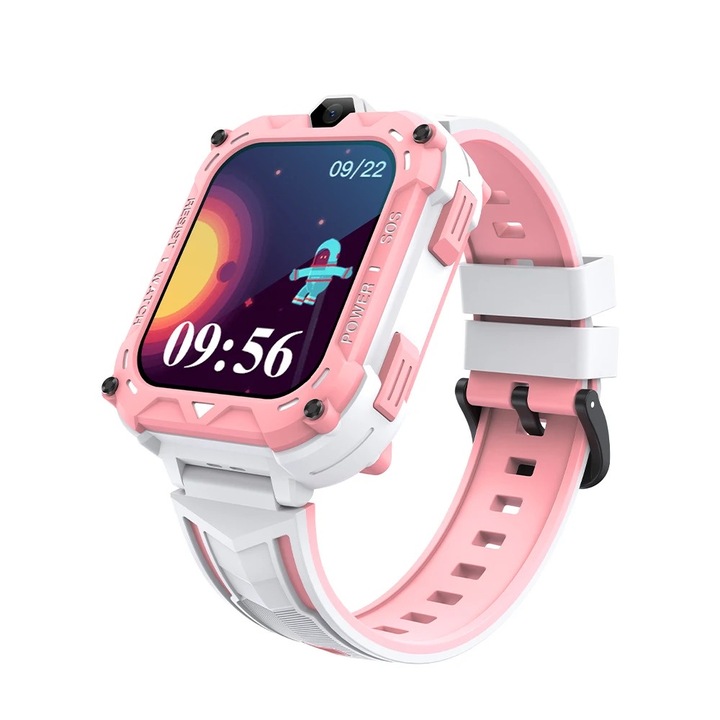 Детски Смарт часовник NUBI K39, 4G, GPS+LBS+Wi-Fi Tracking, IPS Дисплей 1.83", 240*284, Камера, Видео разговор, Измерва крачки, Розов