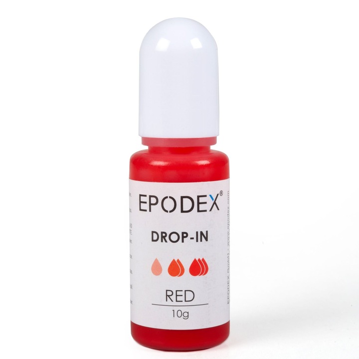 Pigment concentrat pentru rasina epoxidica Epodex, rosu transparent, 10 gr