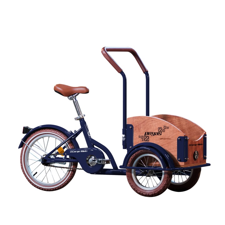 Bicicleta copii Pegas Mini Cargo 1S, Albastru Calator
