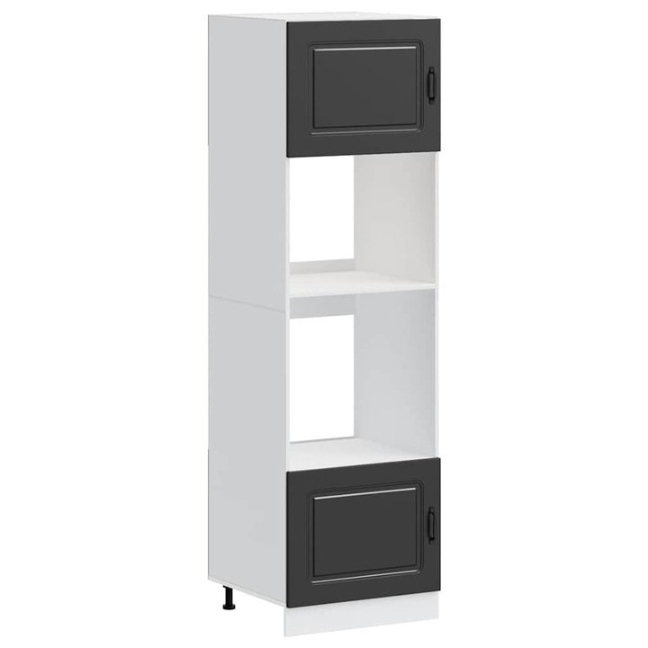 vidaXL Dulapuri pentru cuptor 2 buc Kalmar negru lemn prelucrat