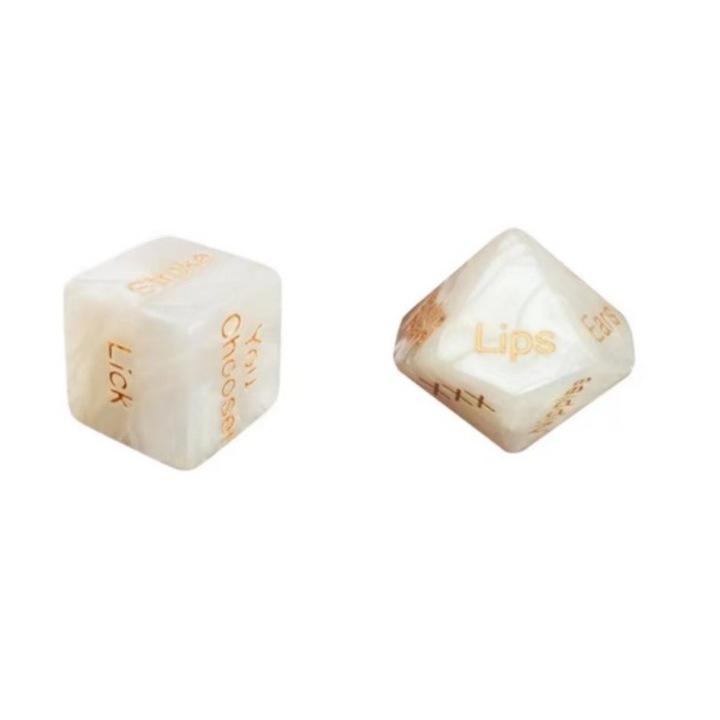 Set 2 zaruri adulte, EJANBO, acrilic, alb