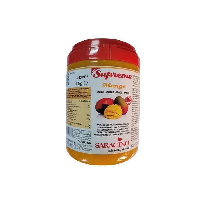 Pasta concentrata aromatizanta Supreme Mango 1 Kg, Saracino
