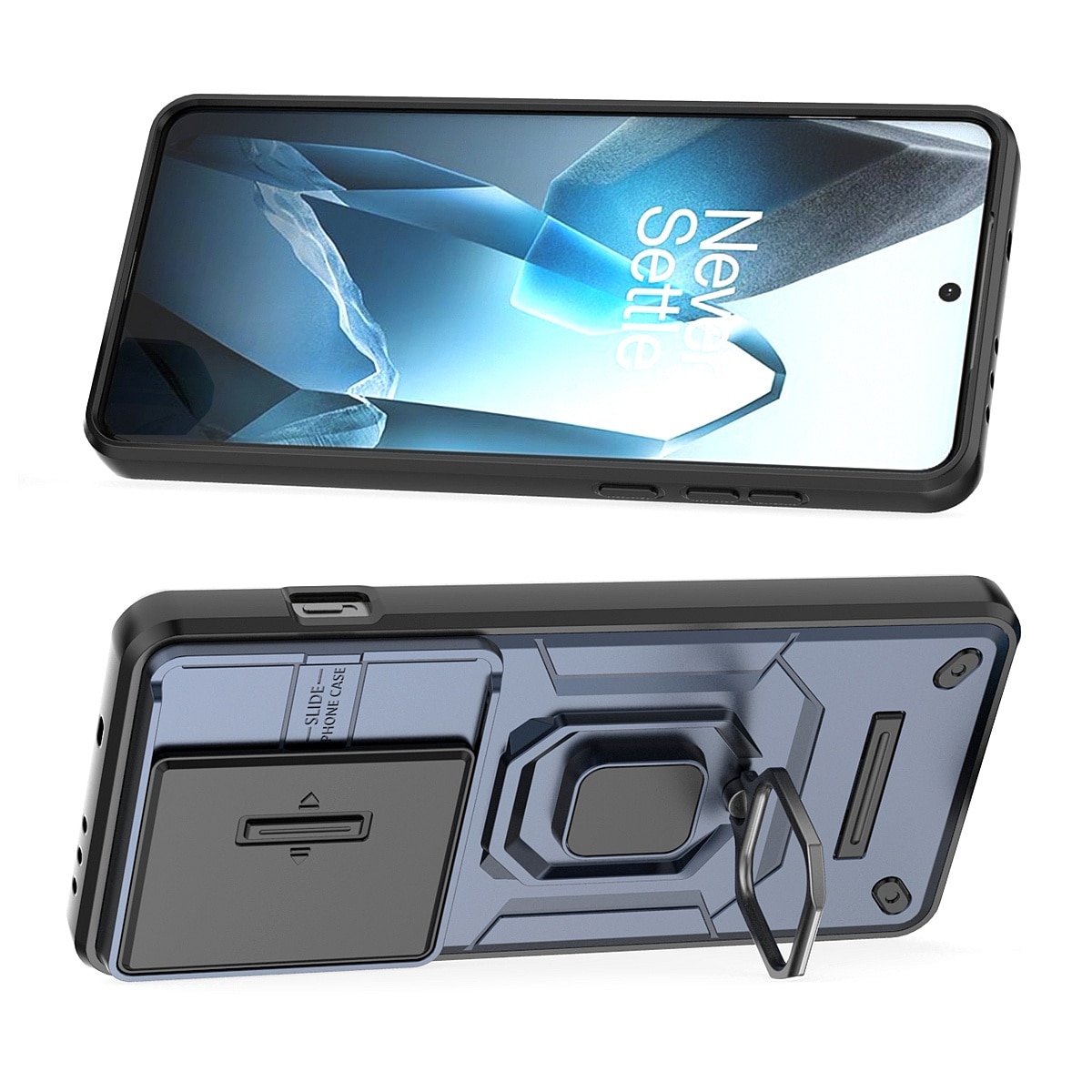 Husa de telefon mobil Armura rezistenta la socuri compatibila cu OnePlus 13 cu protectie a camerei, Albastru