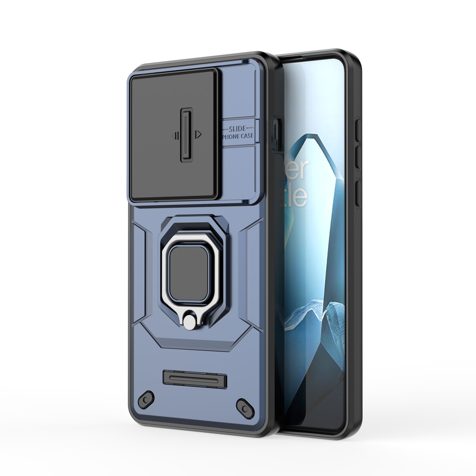 Husa de telefon mobil Armura rezistenta la socuri compatibila cu OnePlus 13 cu protectie a camerei, Albastru