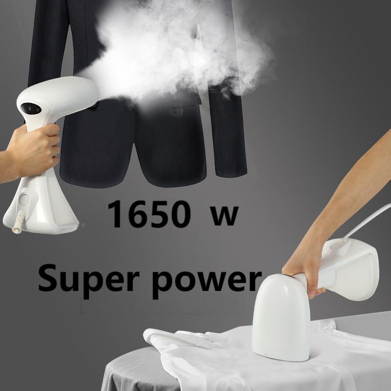 Aparat de calcat vertical, super puternic 1650 W, protectie impotriva caderii de curent，320 ml, reglare in 3 viteze, afisaj LED，design portabil portabil, abur puternic penetrant, alb