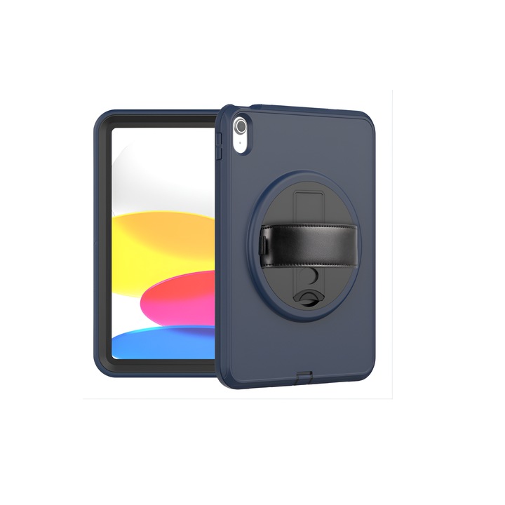 iPad 10.2 tablet tok, gránátvörös, ütésálló, állvánnyal és stylus tartóval