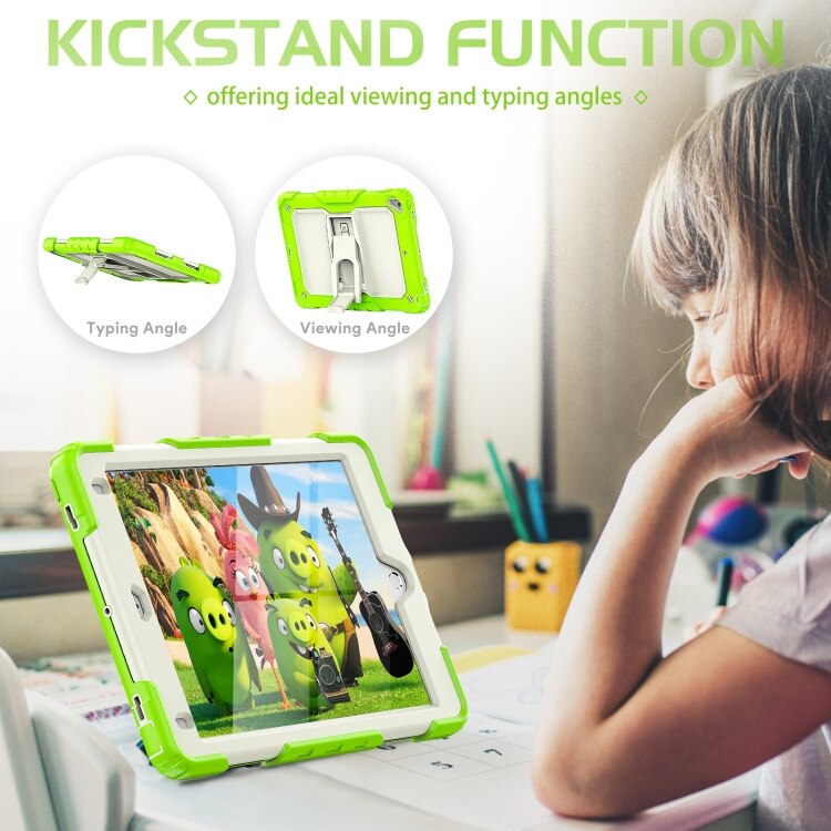 Etui pentru iPad 10.2, verde, material PU, cu suport reglabil