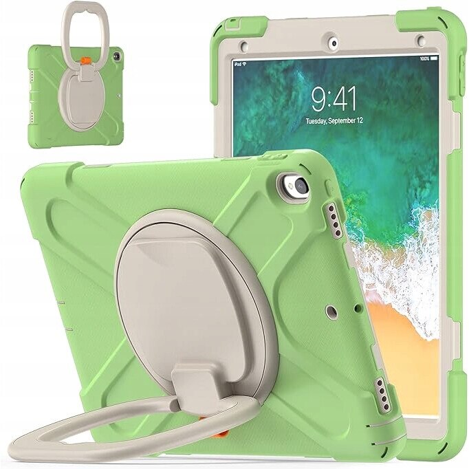 Etui pentru iPad Pro 10.5 (2017/2019) si iPad Air 3 10.5, cu suport rotativ 360, protectie solida, verde