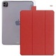 Etui pentru iPad Pro 11" 2021, rosu, din piele, cu suport pentru stilou, design triplu