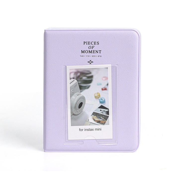 Polaroid фото албум 64 джоба, защита, лилав ирис, 11.5x2.5x14cm