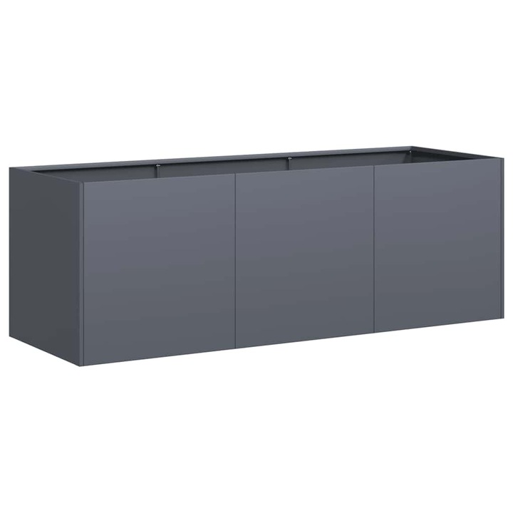 Jardiniera vidaXL, antracit, 120x40x40 cm, Otel laminat la rece, 7 Kg
