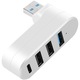 Hub USB Extern, SINBINTA, Splitter, Mufa Rotativa 180 Grade, USB 3.0, 2.0 si type c, Viteza transfer 5gbps, Cu led indicator, Plug and play, Portabil, Compatibil laptop, macbook, pc, ABS, 61x20x42mm, Alb