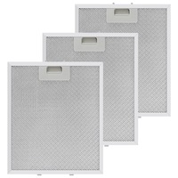 Set 3 filtre de aluminiu hota, Axroad Mall, Filtru de aluminiu pentru hota cu design cu plasa in 5 straturi, Usor de instalat si curatat, 267×305×9mm, Gri