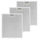 Set 3 filtre de aluminiu hota, Axroad Mall, Filtru de aluminiu pentru hota cu design cu plasa in 5 straturi, Usor de instalat si curatat, 267×305×9mm, Gri