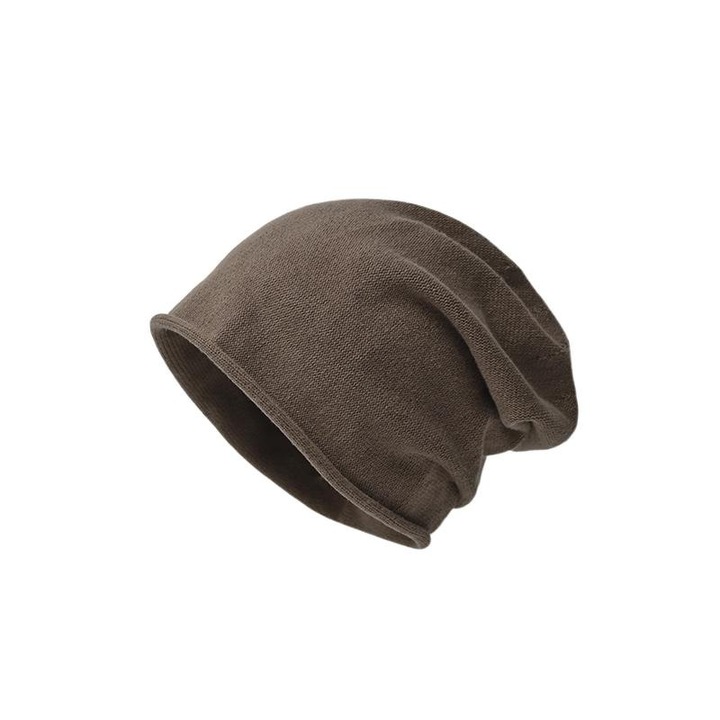 Caciula unisex, maro, 54-60 cm, material bumbac