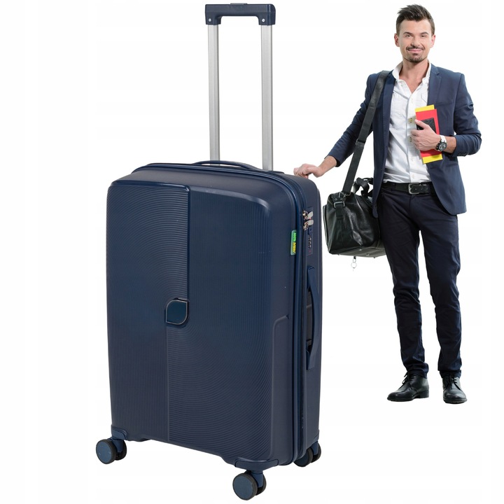 Troler de calatorie Wowbag 7918 M 70L albastru inchis