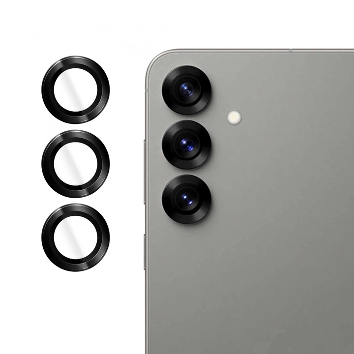 Протектор Daden Glass Camera за Samsung S25, пълно покритие, професионална защита, ултра устойчив, черен