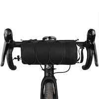 Geanta portbagaj bicicleta, 2.5L, 24x10cm, impermeabila, neagra, cu curea pentru umar