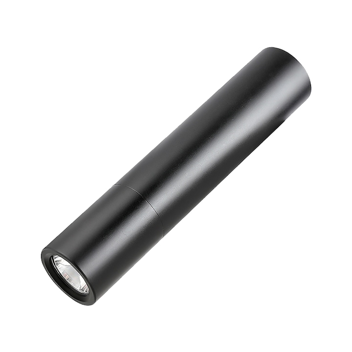 LED фенер, 3 режима на светене, 1800 mAh, 500 лумена, 12.5x2.7x2.7cm, черен, с телескопично увеличение, комплект аксесоари за къмпинг