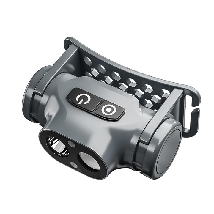 LED фенер, два източника на светлина, сензор за вълни, тъмно син, 1500 mAh, 90° регулиране на ъгъла на светене