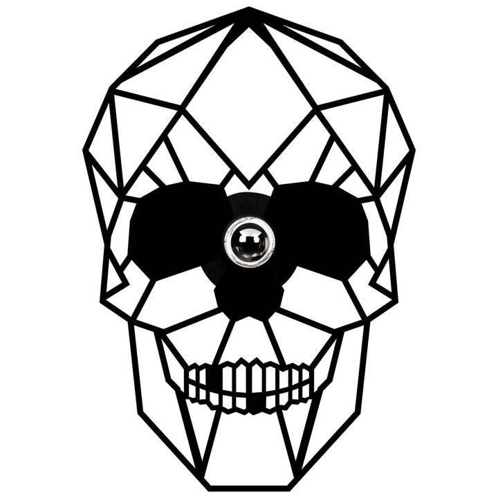 Modern fekete fali lámpa, MDF ház, vas kupakkal, 35 x 12 x 50 cm | E27 aljzat, max 40W, IP20 | Stílusos és funkcionális világítás otthoni dekorációhoz