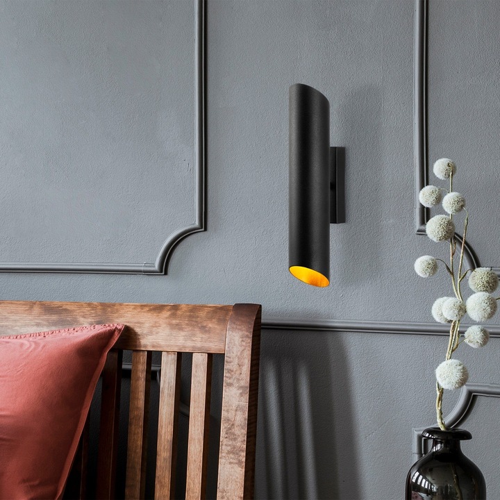 Cut fali lámpa 11820 fekete / arany