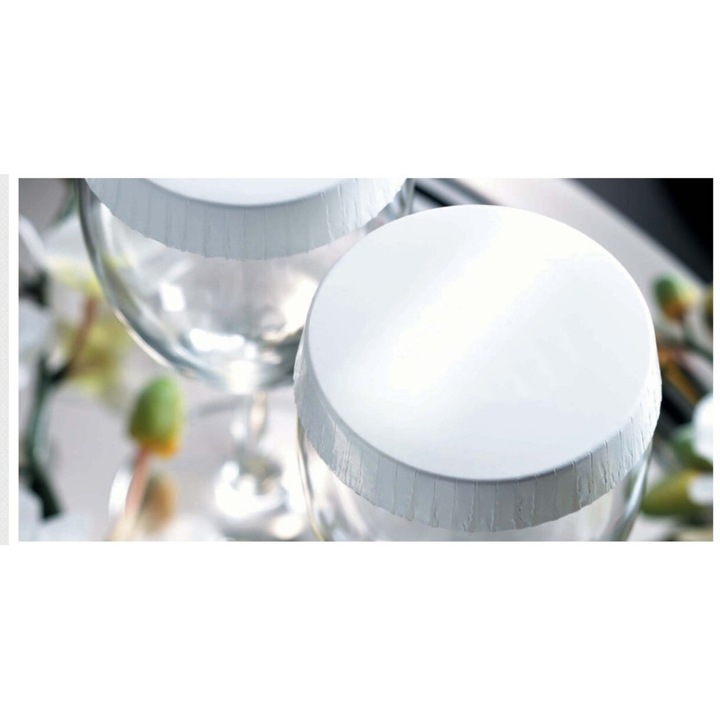 Pohárhuzatok, matt kartonból / fehér / 57 mm / 200 db