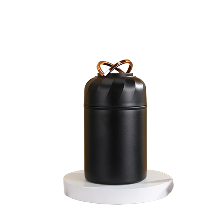 Termos alimente, Otel inoxidabil, 600 ml, Lingura pliabila, Izolare termica, Etans, Negru