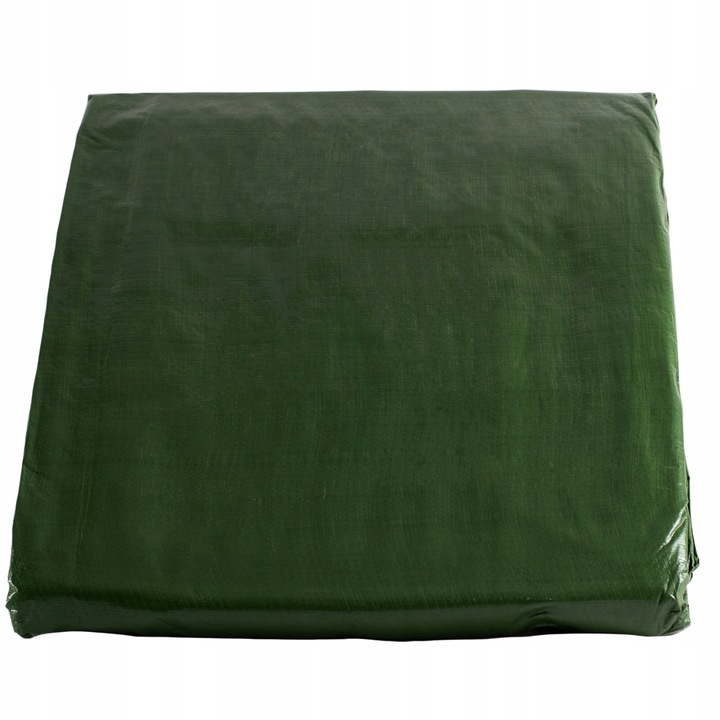Брезент 7x7m, 120g/m2, водоустойчив, UV устойчив, зелен