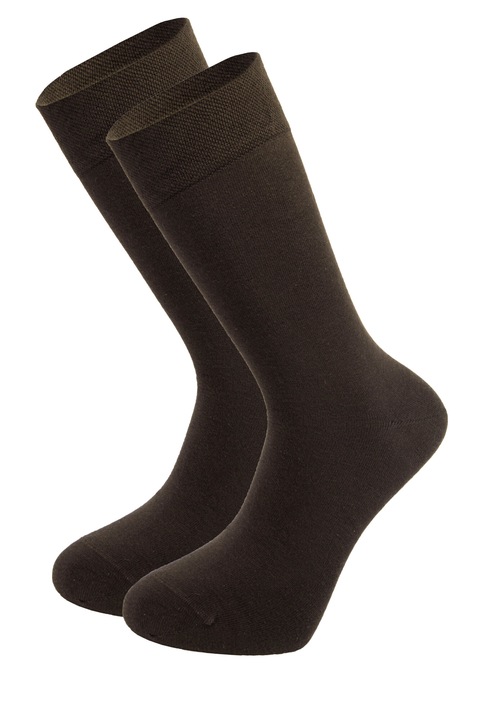 6 páros klasszikus fésült pamutzokni férfiaknak és nőknek, Newtone, varrat nélküli, mosott, sima, sötétbarna, 41-44 EU