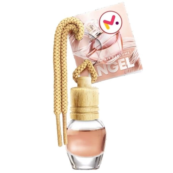 Ароматизатор за кола Mercaton в бутилка с корда и дървена капачка, Aroma Angel, 8 мл