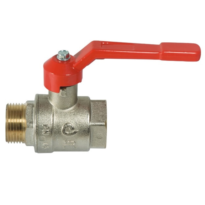 Robinet Bila Trecere Totala 1/2" I-E Pn55 - Maneta Rosie, Comisa