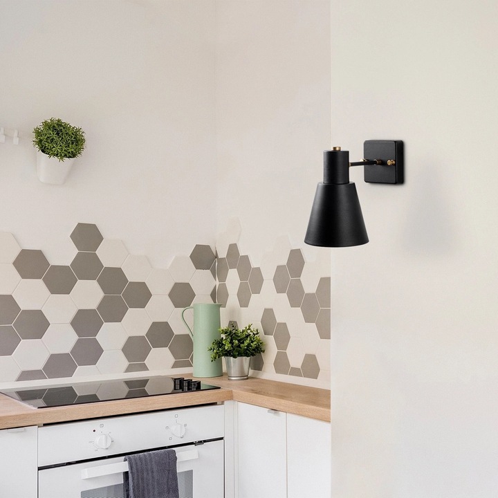 Funnel fali lámpa 13090 fekete / arany