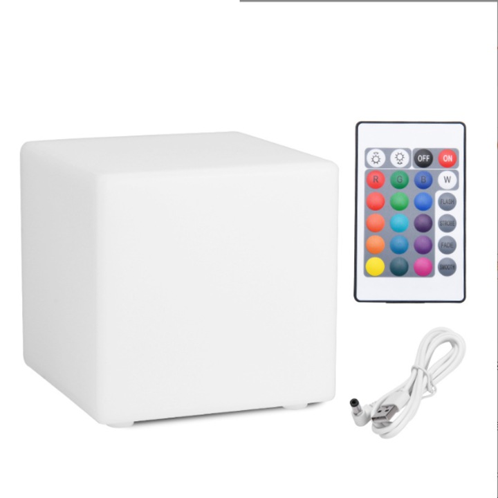 Kocka alakú LED lámpa, modern dizájn, 43x43x43cm, energiatakarékos, állítható világítás