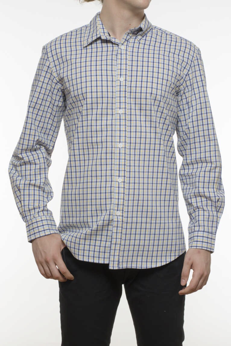 Camasa cu maneca lunga INDEEWAY, carouri multicolor, M