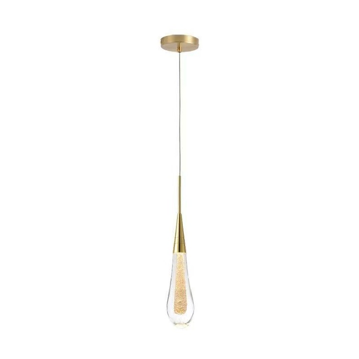 LED полилей Cozevdnt, кристален дизайн, топло осветление, многоцветен, 3-5m²