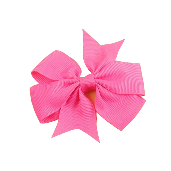 Agrafe elegante pentru fetite cu fundite roz inchis – Set 2 bucati, accesorii pentru par, 8 cm, perfecte pentru ocazii speciale si uz zilnic