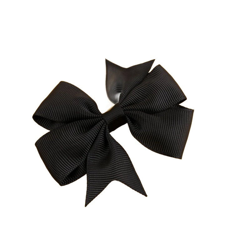 Set 2 Agrafe Fundite Negre pentru Fetite - Accesorii Elegante si Durabile, 8 cm, Potrivite pentru Orice Coafura