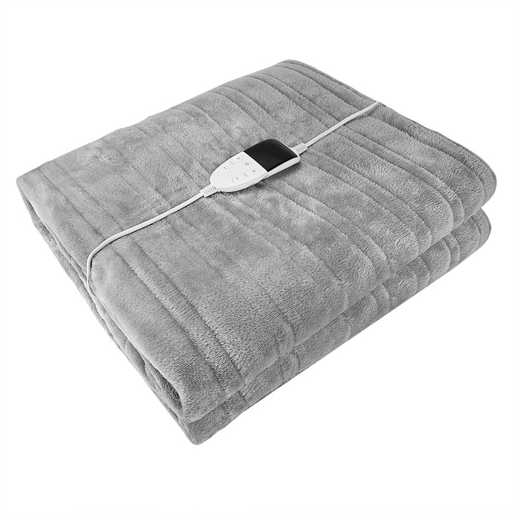 Fűtőtakaró, otthoni kanapé, elektromos melegítő takaró, mosható, világosszürke -150 * 180cm (Manual Body Electric Carpet)