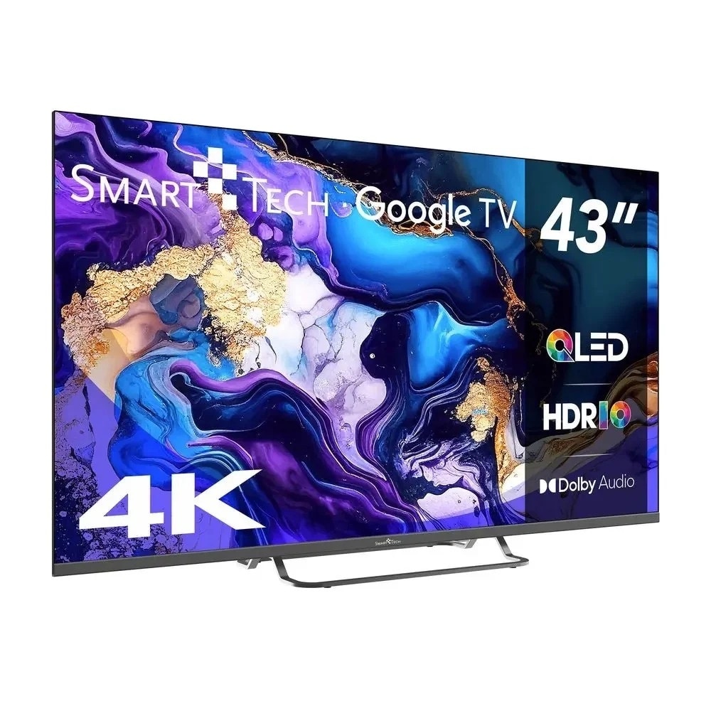 Televizor SmartTech QLED 43QG02V, 108 cm, Smart Google, 4K Ultra HD, Clasa F