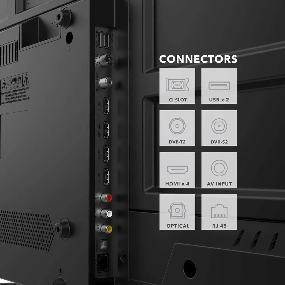 Televizor SmartTech QLED 43QG02V, 108 cm, Smart Google, 4K Ultra HD, Clasa F