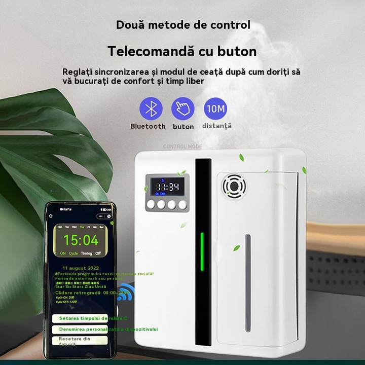 Автоматичен ароматен дифузьор, Fudisenn, 200 ml, Bluetooth, черен, приложим обхват 300 m