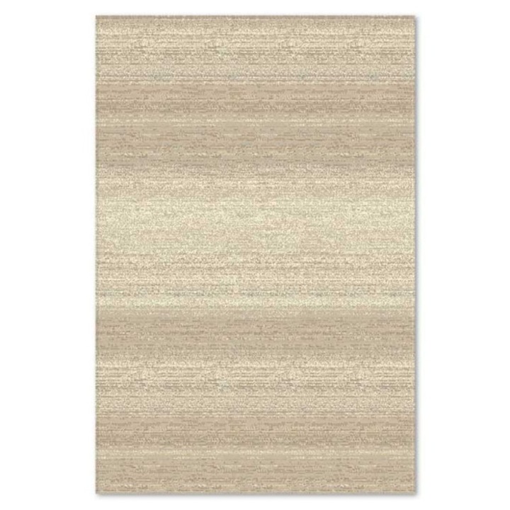 Traversa Carpeta Matrix 17351-18455, 80 x 250 cm, polipropilena frise, crem + maro + gri, dreptunghiulara