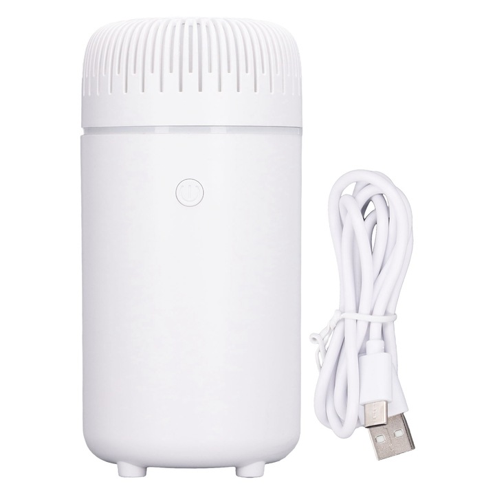 Hordozható párásító 100ml, longziming, illóolaj diffúzor, színes fény, fehér