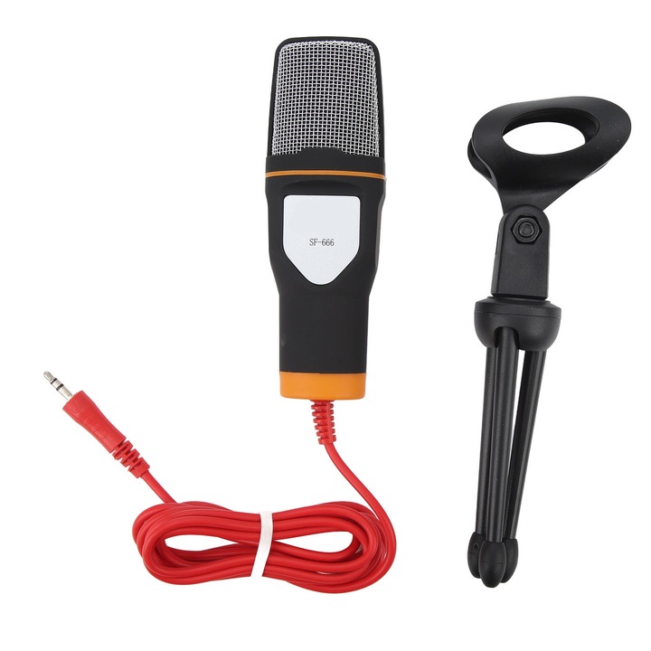 Microfon pentru cantare de computer omnidirectional cu zgomot redus cu trepied Enforose