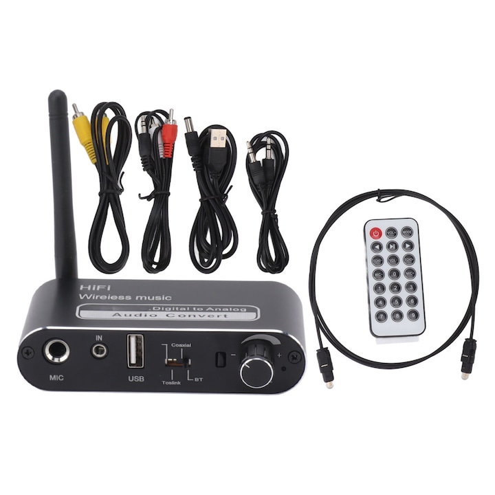 Digitális-analóg átalakító, Koaxiális-analóg adapter, Hangvevő, Bluetooth 5.1