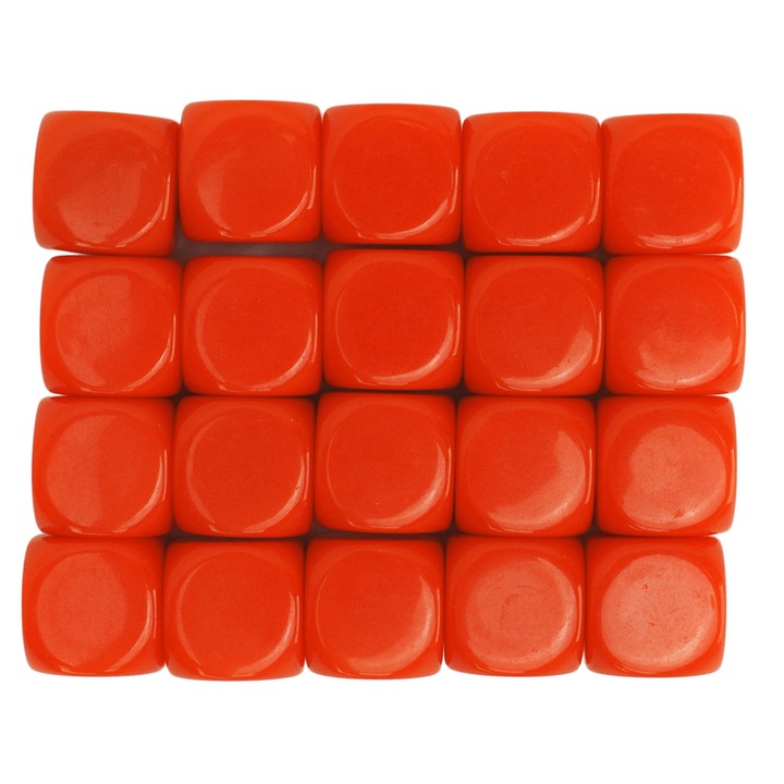 20 darabos 16 mm-es műanyag dobókocka készlet, társasjáték, hordozható, többszínű