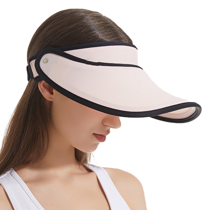 Слънчева шапка с голяма периферия, Enforose, материал найлон+спандекс, въртяща се на 360°, един размер, за плаж